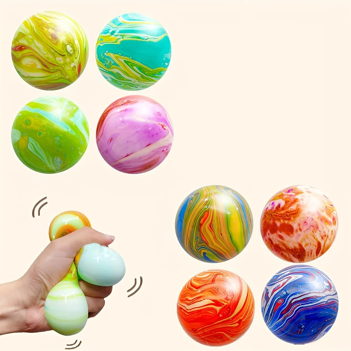 كرة ضغط إسفنجية ناعمة من الدقيق، لعبة تململ دوام جالاكسي لامعة، ديكور مضاد للإجهاد لتخفيف الضغط #1
