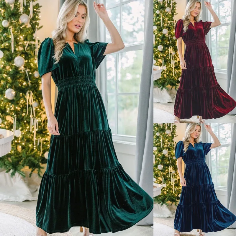 

Women's Spring and Autumn Tops Coats Dresses Long Dresses Waist-cinched Short Sleeves Pockets Sexy Retro Niche Versatile Skinny