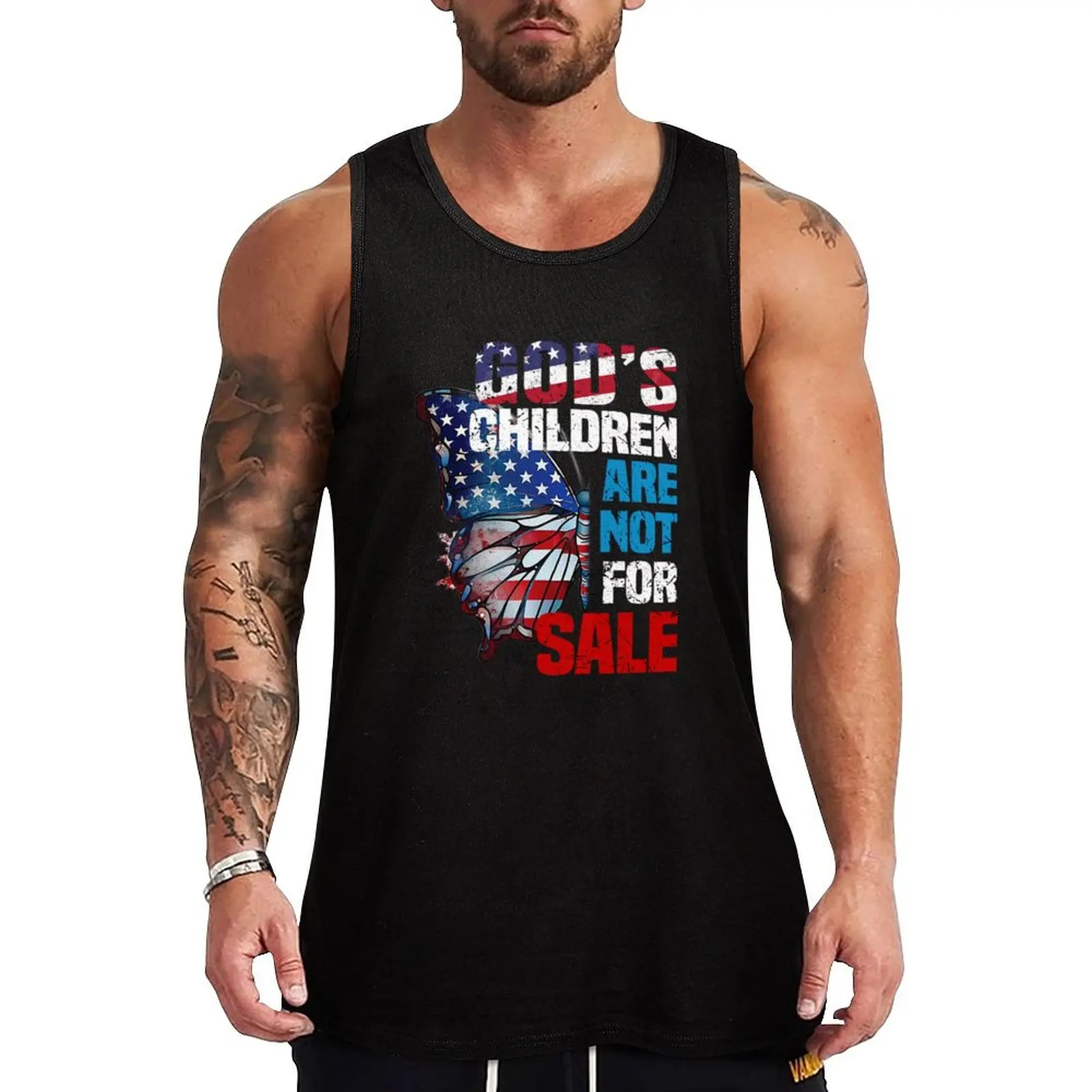 God_s Children Are Not For Sale Tank Top Man summer clothes Bodybuilding shirt anime clothes t-shirt for man