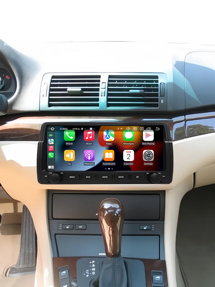 10.26 ''Scherm Android 15 Autoradio AUTO CarPlay bluetooth stereo Voor BMW E46 M3 Rover 75MG ZT 1998-2006 multimedia speler 2DIN - afbeelding 2