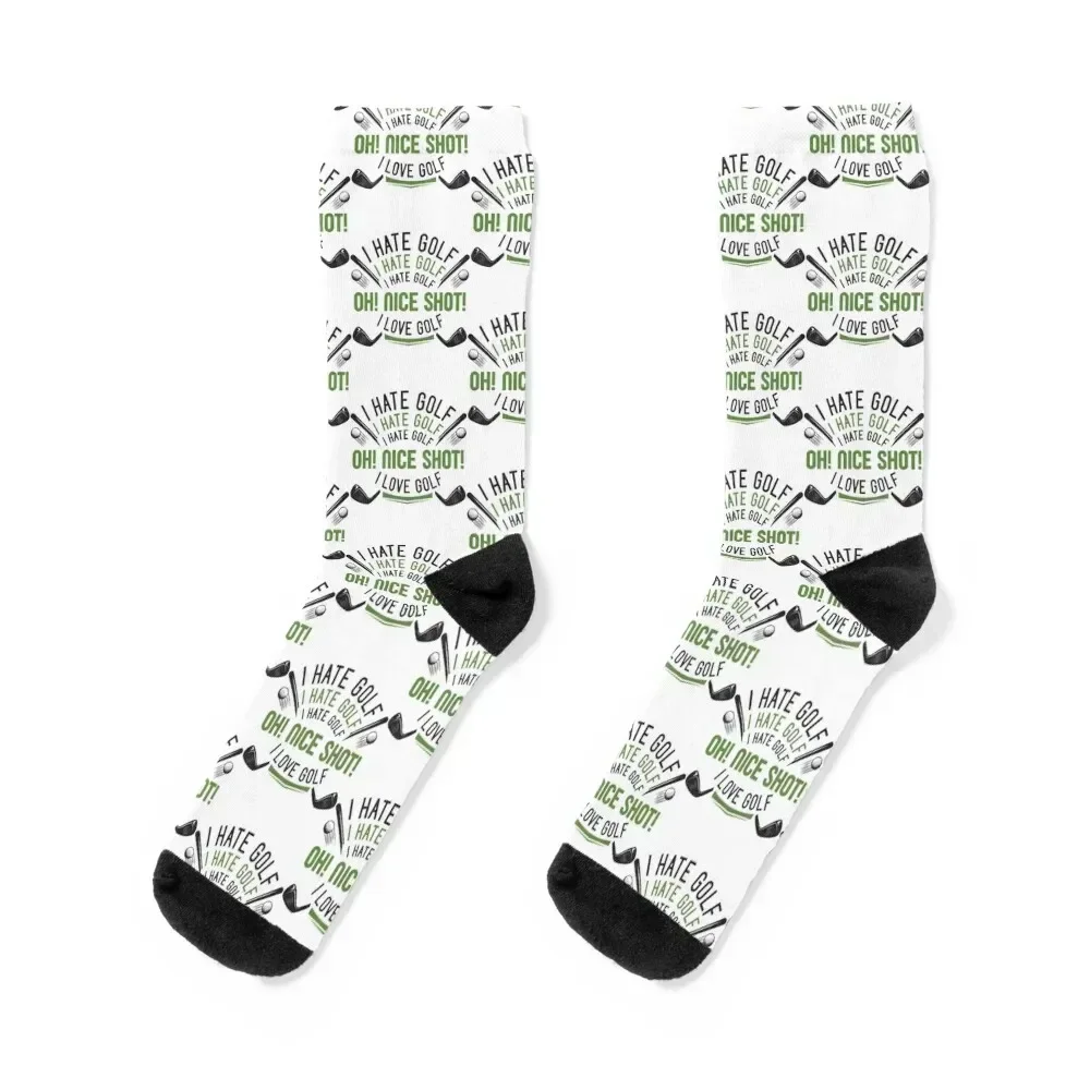 I Hate Golf Socks summer set Thermal man winter Non-slip Designer Man Socks Women's