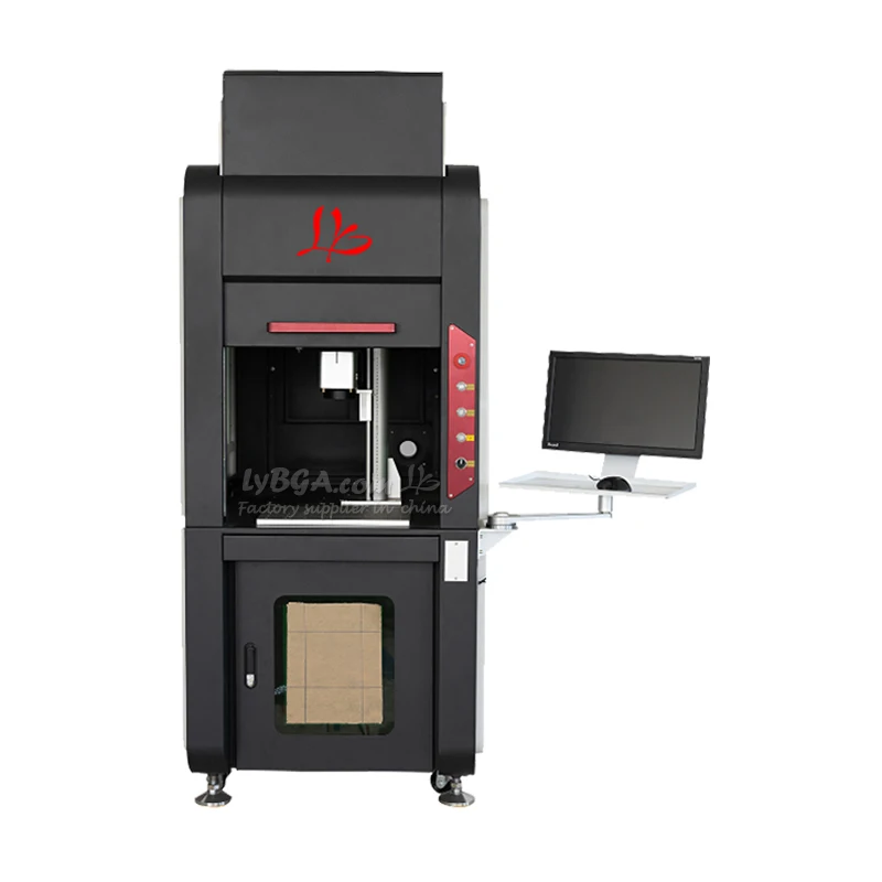 LY جديد مخصص المغلقة 20 واط-200 واط ثلاثية الأبعاد النقش العميق آلة التعليم بليزر الألياف اللون بمناسبة للمجوهرات Metle تبريد الهواء