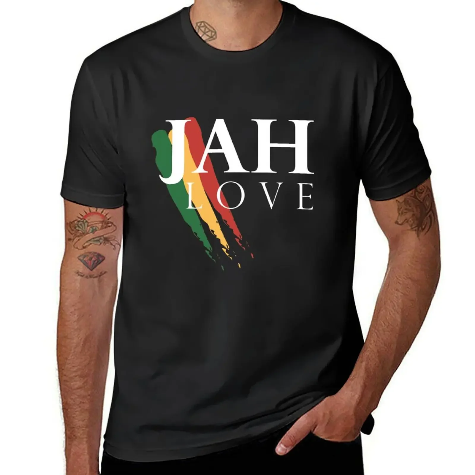 

Jah Love ( WHITE ) T-Shirt graphic shirts oversized korean fashion plus size men clothing