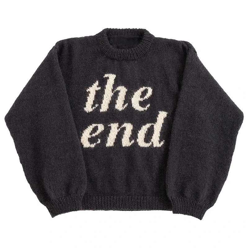 2024y2k New Warm Soft Knitted Sweater for Girls, Street Long Sleeve Letter Embroidered Fashion Knitted Hoodie Top, Y2K Clothing