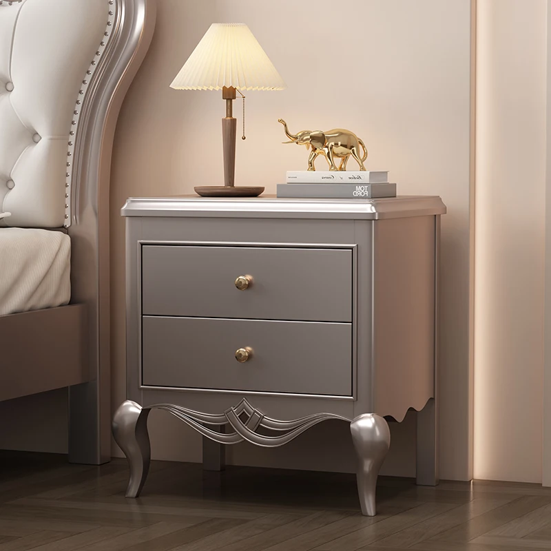 Wood Modern Nightstand Storage Handles Trendy Corner Cabinet Space Saving Mesa De Cabeceira Para Quarto Furniture For Bedroom