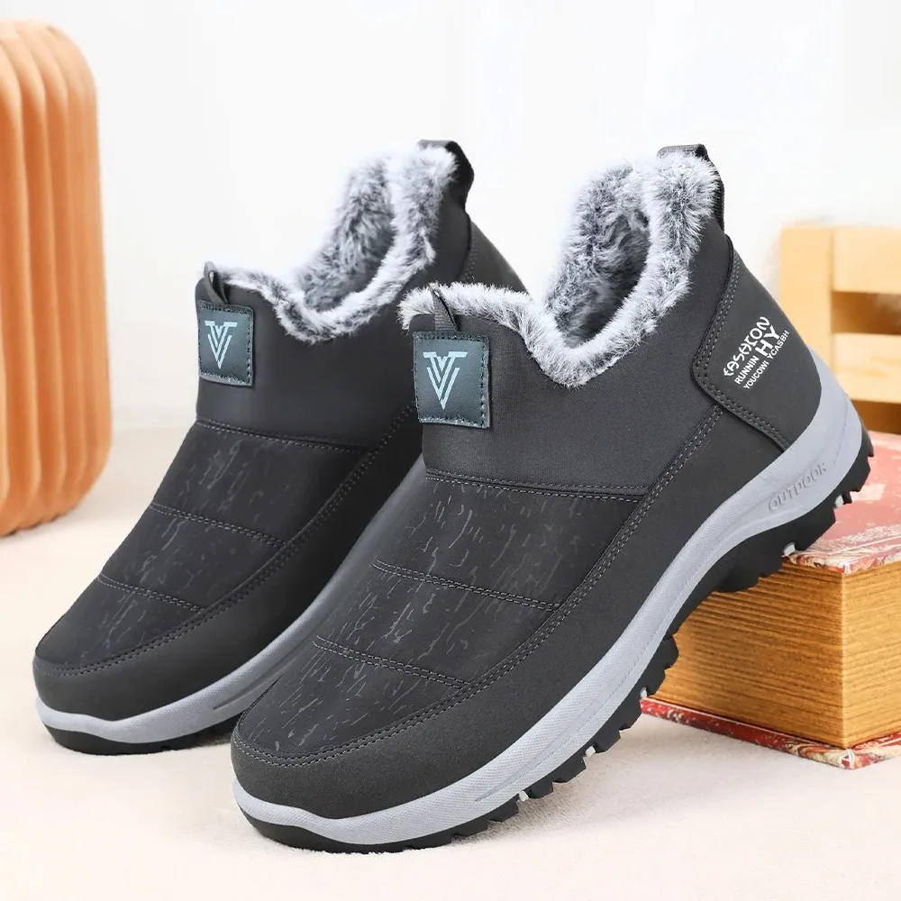 

2026 Men's Warm Comfortable Anti Cold Men's Comfortable and Durable Outdoor Snow Boots for Autumn and Winter Fashion and Plush