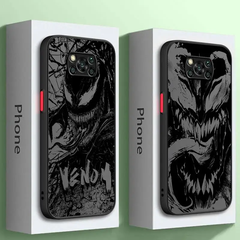 

Cool Marvel Venom Case for Xiaomi Poco X3 NFC 11T Pro 11 Lite 5G 10T 9T 12 12T 13 14 X4 X5 F3 M5 C50 C51 C40 Funda Phone Cover