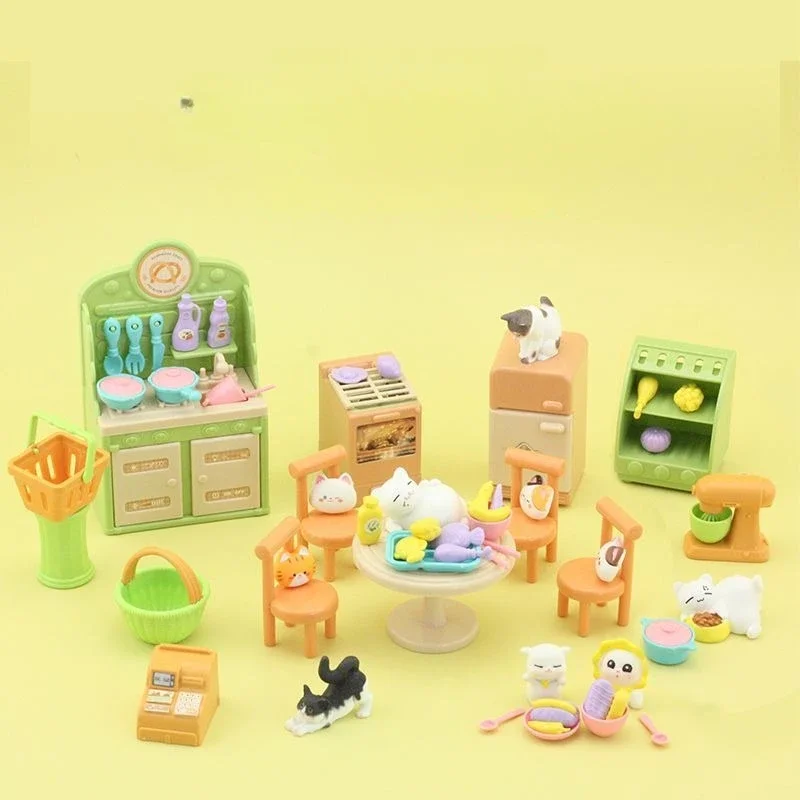 Articles Kawaii lapin pour enfants, animaux de compagnie, jouets, magasin de crème glacée, mini aliments, accessoires de beurre, livraison gratuite, choses pour Barbie, bricolage, maison, jeu de fille