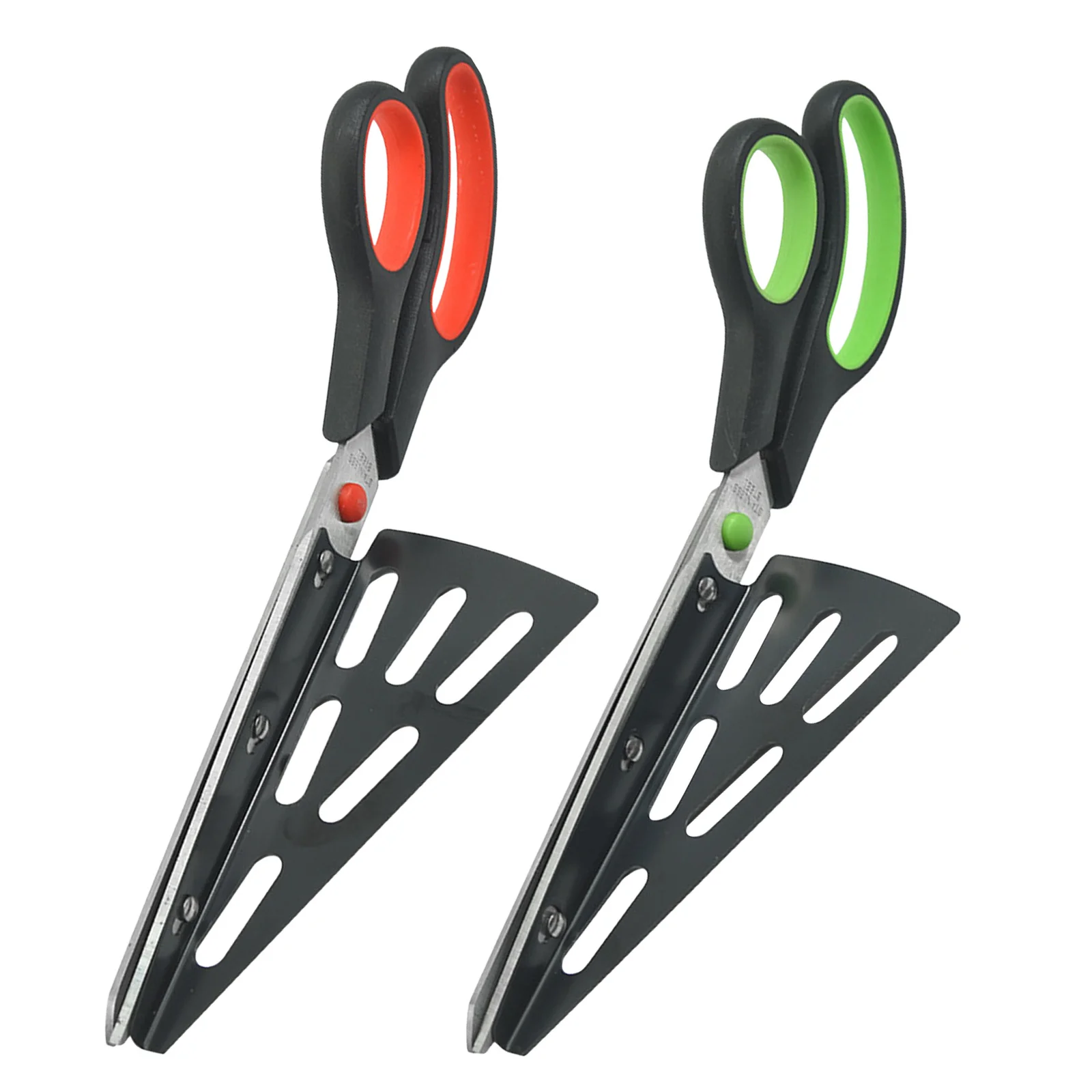 

2Pcs Pizza Scissors Stainless Steel Sharp Detachable Non-Stick Multifunctional Kitchen Cutter Slicer Server Dishwasher Safe