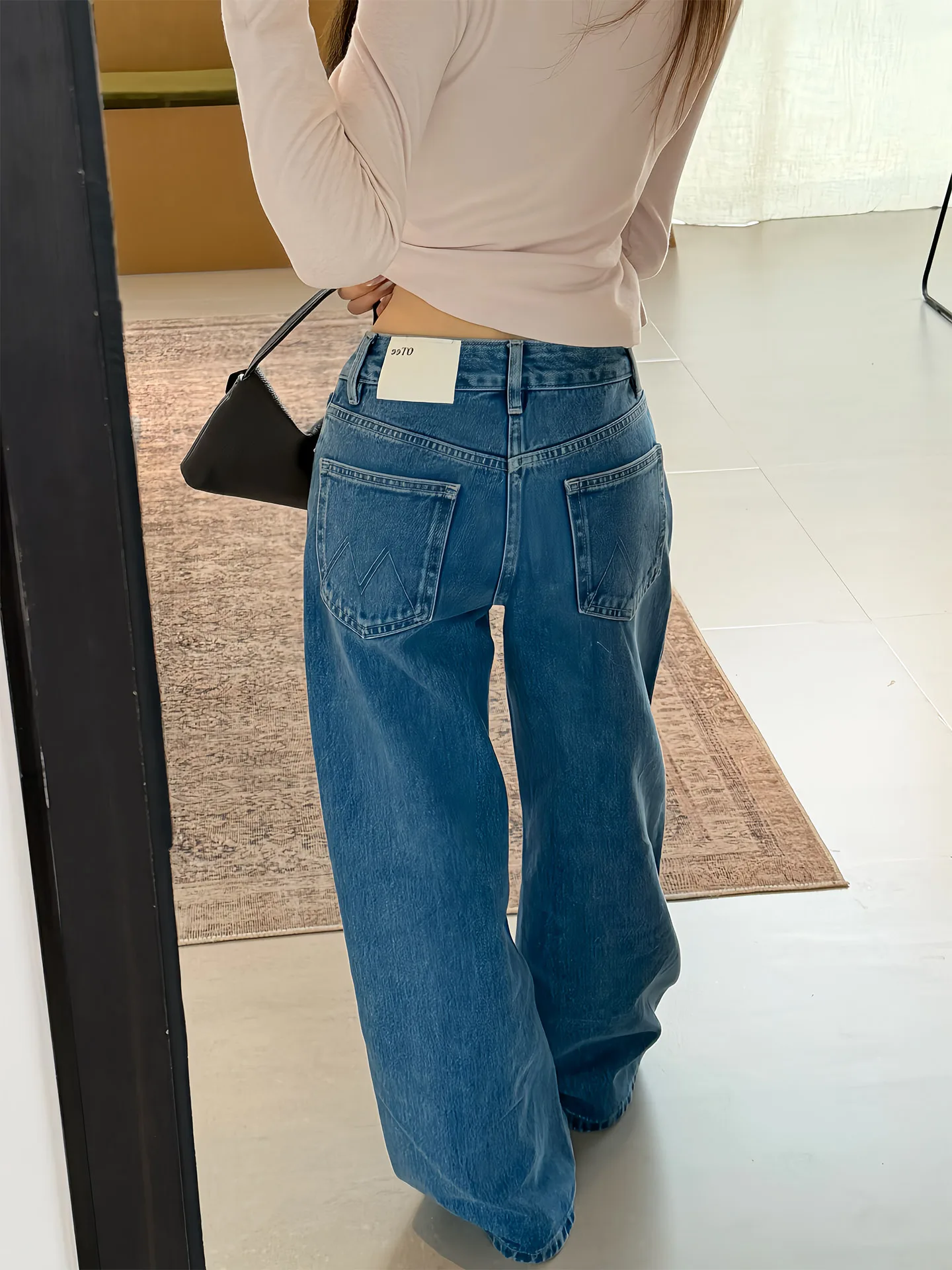 

Retro Blue Jeans Women's Loose Straight Leg Wide Leg Pants High Waist Cotton Classic Denim Series Spring 2026 New Style
