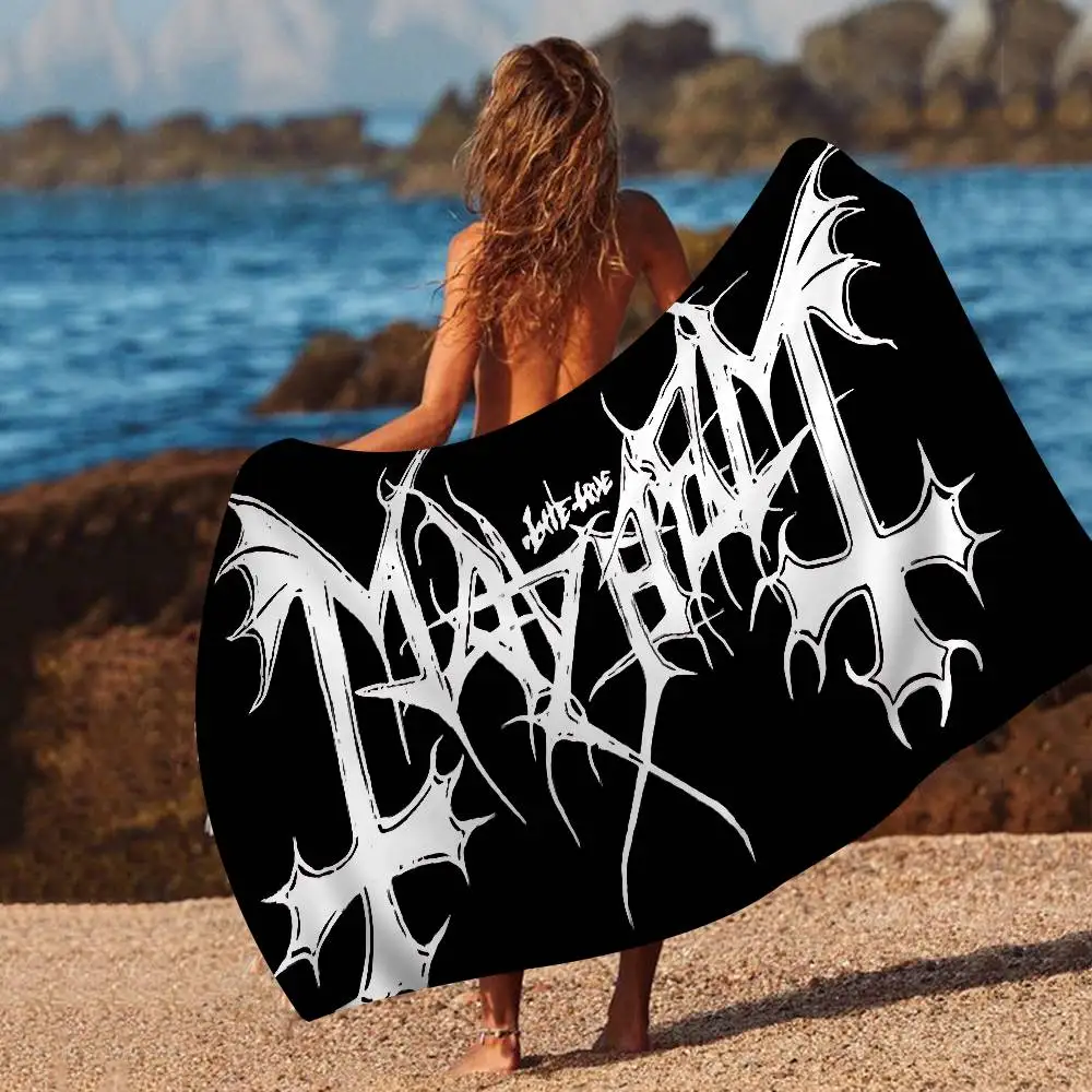 الفوضى الموت روك باند أنيمي الشاطئ السباحة منشفة لينة ماصة منشفة هدايا الأطفال للأطفال السفر التخييم الصالة الرياضية #1