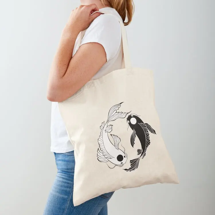 

Koi Fish Ying Yang Tote Bag the tote bag Eco bag bags for women Lady bags