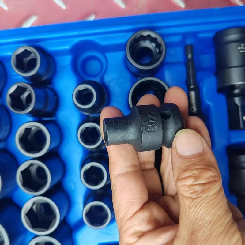 Dafei อินเทอร์เฟซ 50 ชิ้นแขนผสม 1/2 หกเหลี่ยมขนาดเล็ก WIND CANNON HEAD ประแจไฟฟ้าแขน 8-32