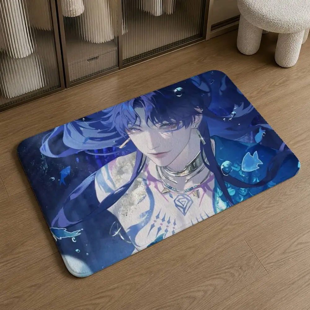 L-Love and D-Deepspace Pattern Soft Washable Non-Slip Doormat for Indoor and Outdoor Home Decor
