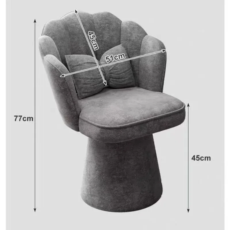 Eco-Friendly Luxury Makeup Chair Modern French Style Butterfly Backrest Rotary Stool Easy Assembly for Bedroom Nail Art Durable