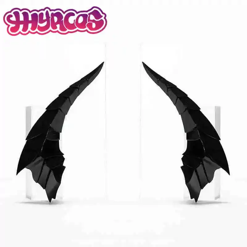Lolita diablo cabra cuernos Cosplay Halloween Kc accesorios para el cabello Punk Anime Rahu máscara media máscara accesorios para mujeres hombres fiesta
