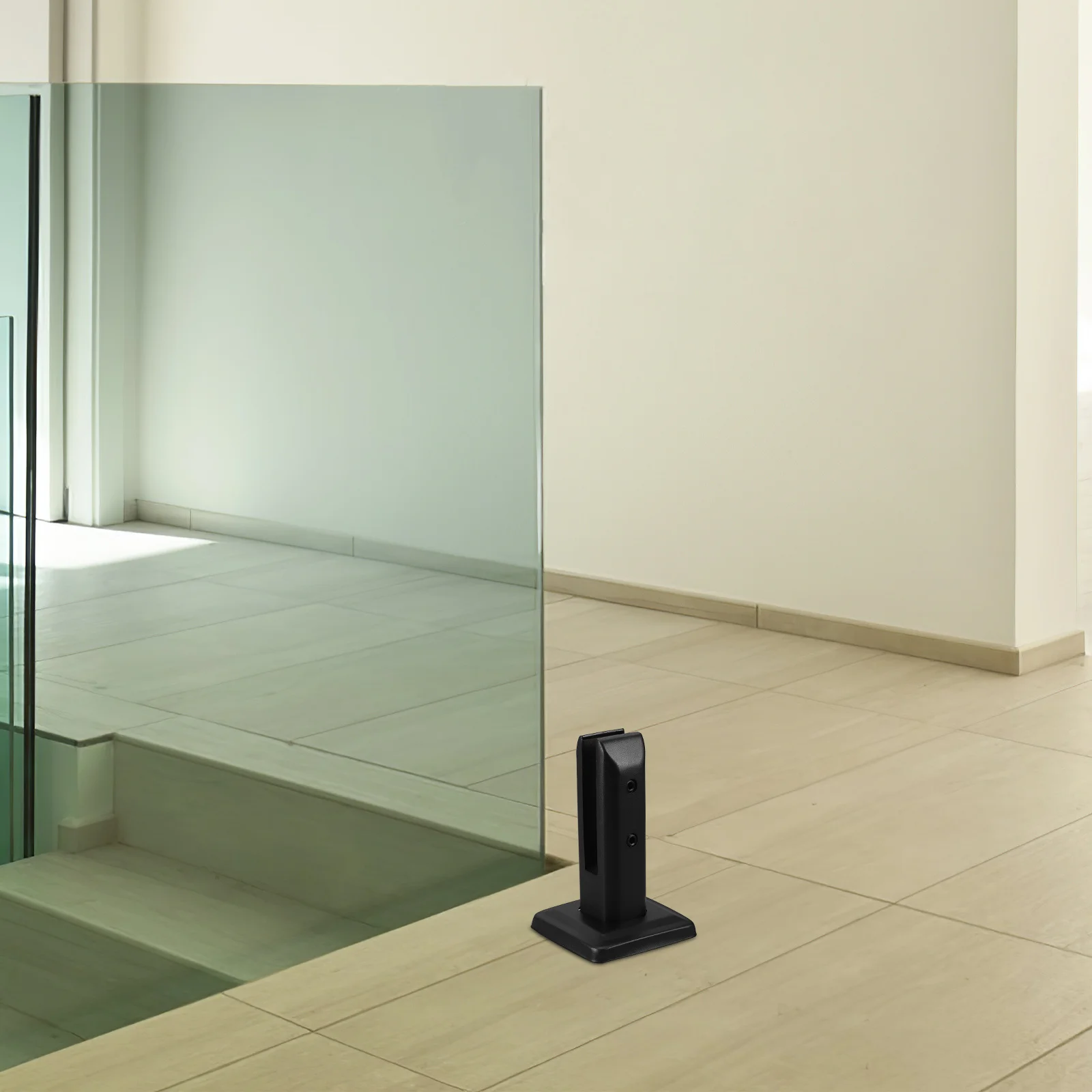 

Stainless Steel Handrail Accessories 201 Square Base Glass Clamp Black Decorative Cover Stairs Fixing Railing Bracket Heavy Duty