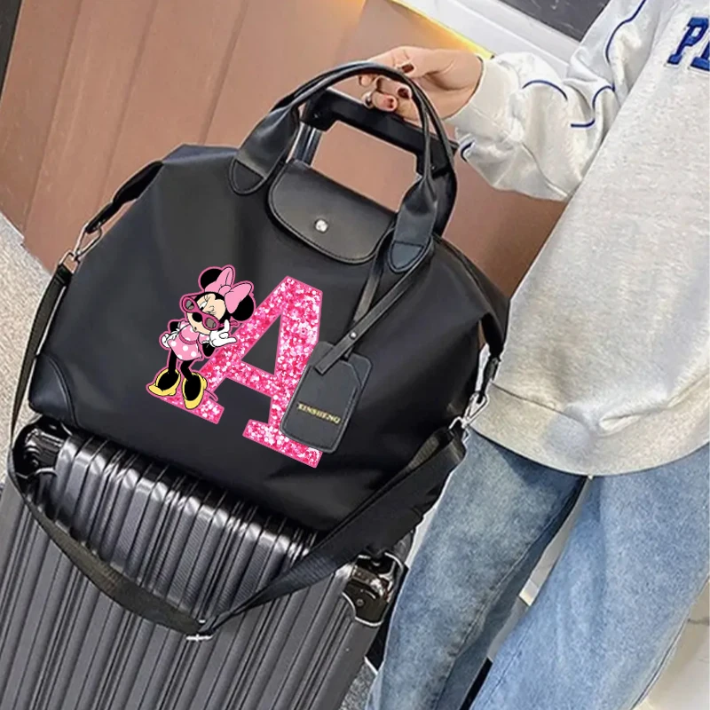 Disney Mickey Mouse Ladies Shoulderbag Women\'s Handbag Large Capacity Waterproof Fashion Gym Bag Luggage Bag Cartoon Anime Gifts