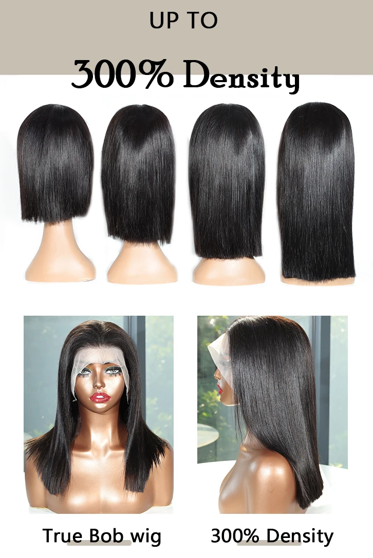 15A 300 250% High Density 13x6 13x4 Lace Frontal Bob Perücken aus vietnamesischem Rohhaar, Super Double Drawn, 100% Echthaarperücke, 10 12 14 16 Zoll – Detail 2