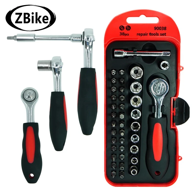 Bike Torque Wrench Set For MTB/Road Bike With Allen Key Torx Sockets Spanner Hand Pro Bicycle Repair Tools Bicycle Repair Kit