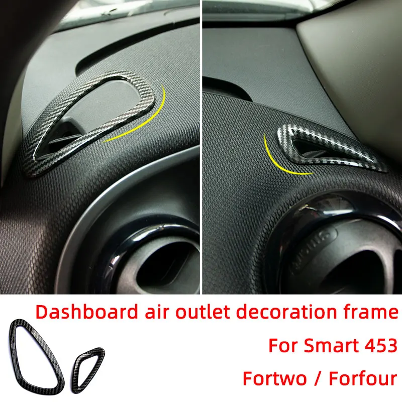 Dashboard Air Outlet Decoration Frame Car Stickers For Mercedes Smart 453 Fortwo Forfour Brabus Styling Interior Accessories