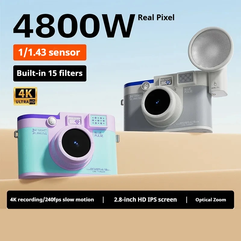 Chuzhao Brain ON M3 Filter Camera Digital Retro Ccd High-Definition IPS Screen Mini Camera Travel Portable Small Camer Cameras