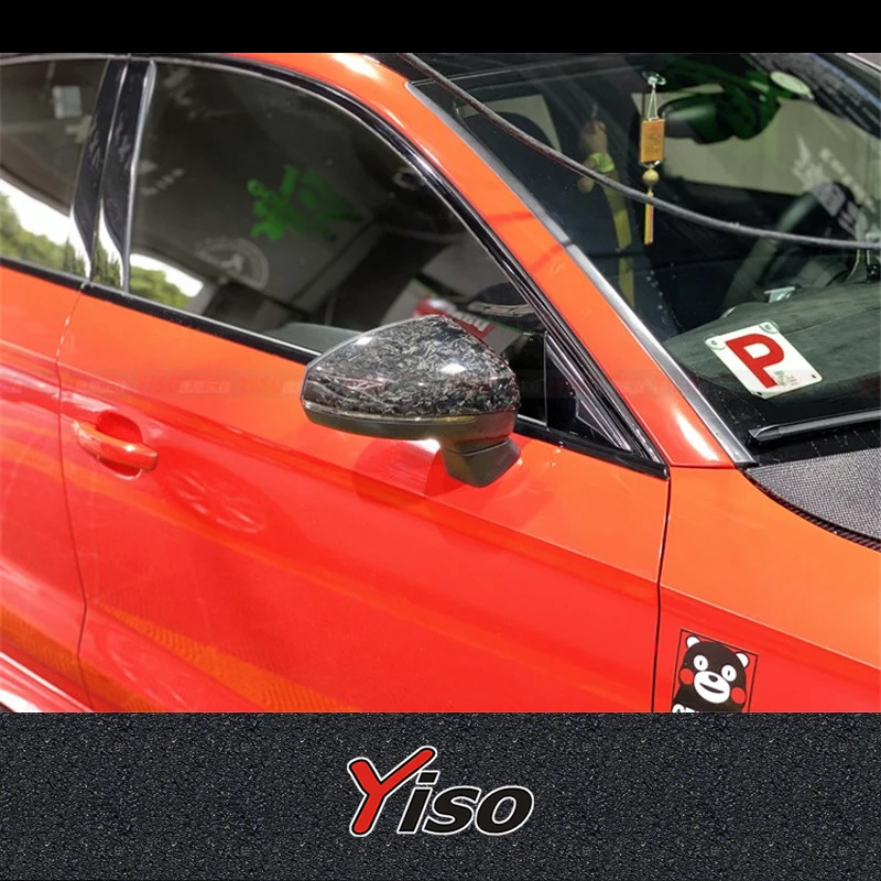 Suitable for RS3 rearview mirror S3 Carbon fiber Modified encirclement shell S3Modified rearview mirror S3 messy rearview mirror