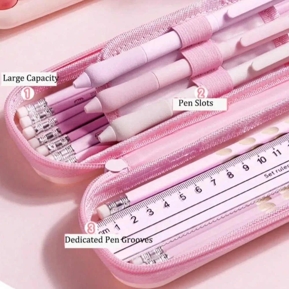 Lightweight Cartoon Pencil Case Waterproof Large Capacity Kids Multifunctional Dirt Resistant Storage School Stationery