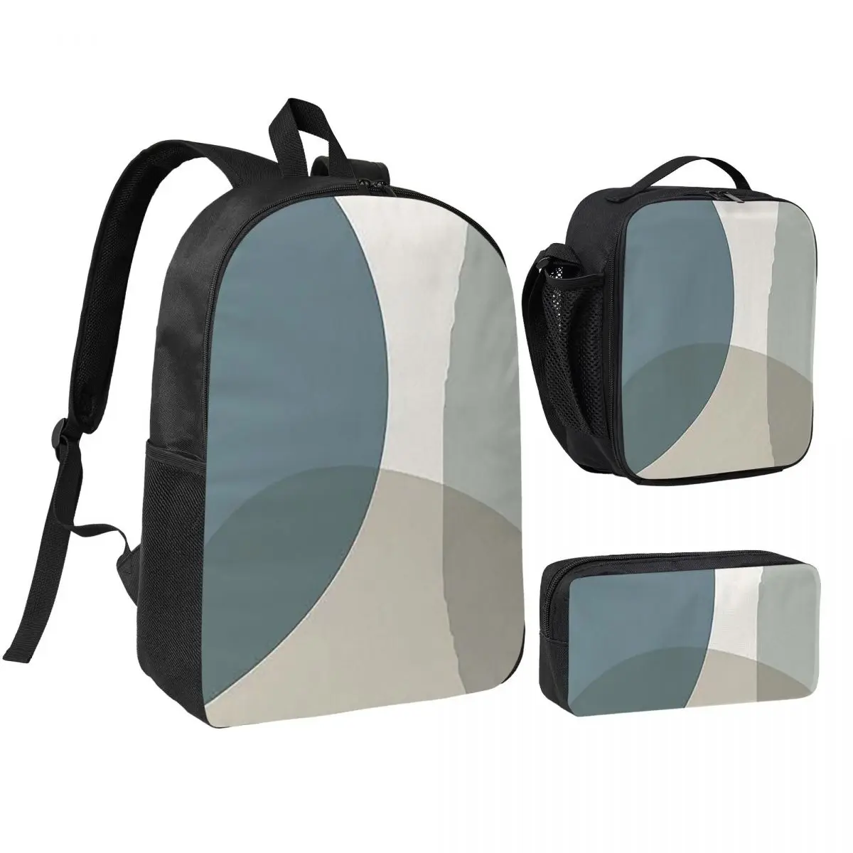 

Mid Century Minimali Backpack Student BookBag School Bag Shoulder Bags 3ps Insulated Lunch Bag Pencil Case