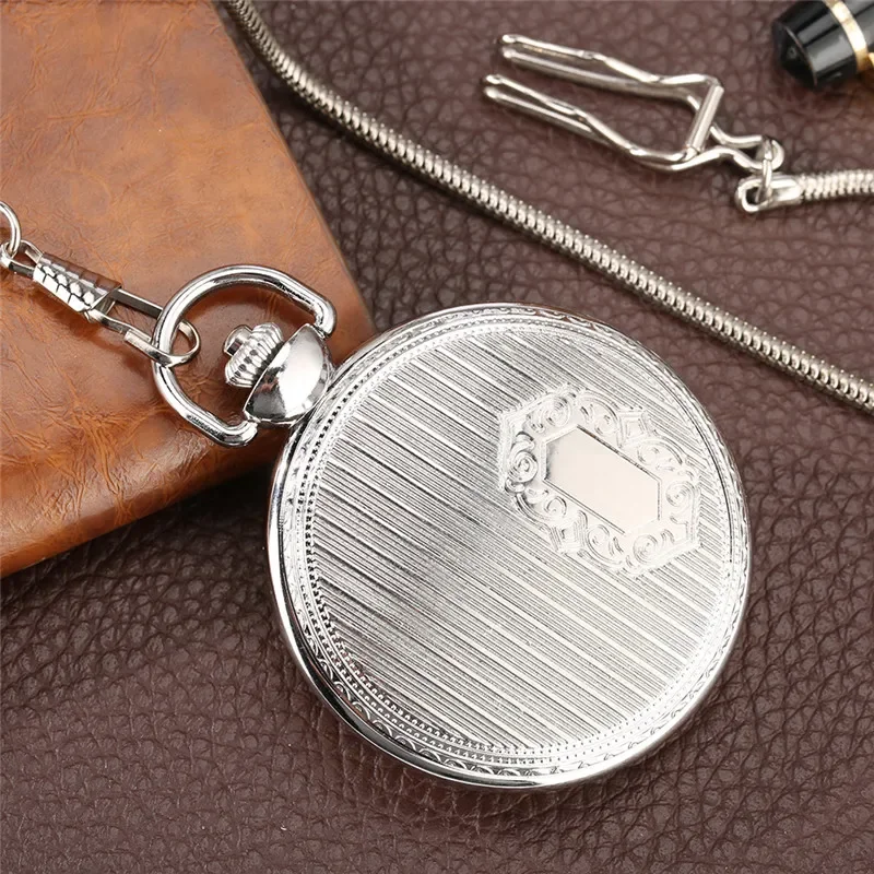 Classical Flying Eagle Design Men Women Large Size Quartz Movement Pocket Watch Roman Number Display with Pendant FOB Chain Gfit