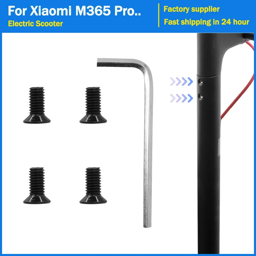 4-teilige Vorderrohrschraube mit Sechskant-Kits für Xiaomi M365 Pro Elektroroller, Lenker, Vorderradgabel, Rohr zum Grundteilschrauben