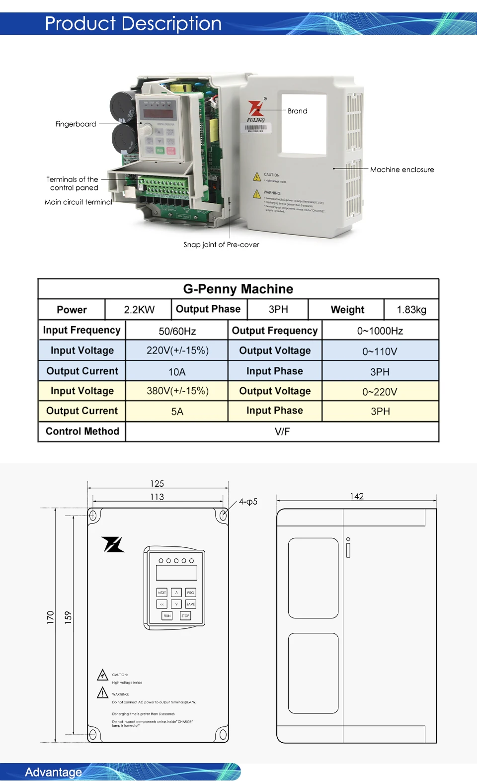 G-Penny 2,2 kW ER20 Metallspindel Wassergekühlter Spindelmotor-Kit 12000 U/min 400Hz Frequenzantrieb für Metall, Eisen, Edelstahl – Detail 13