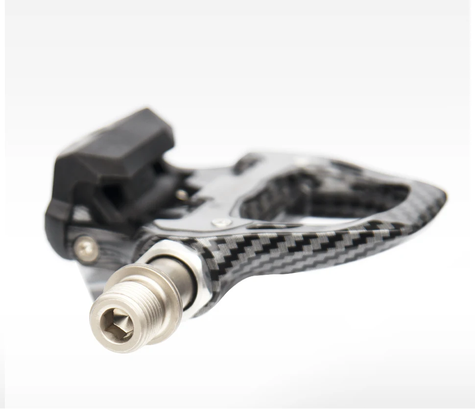 Pedales automáticos para bicicleta de carretera, pedales con clip de carbono con rodamientos sellados, funciona con peda