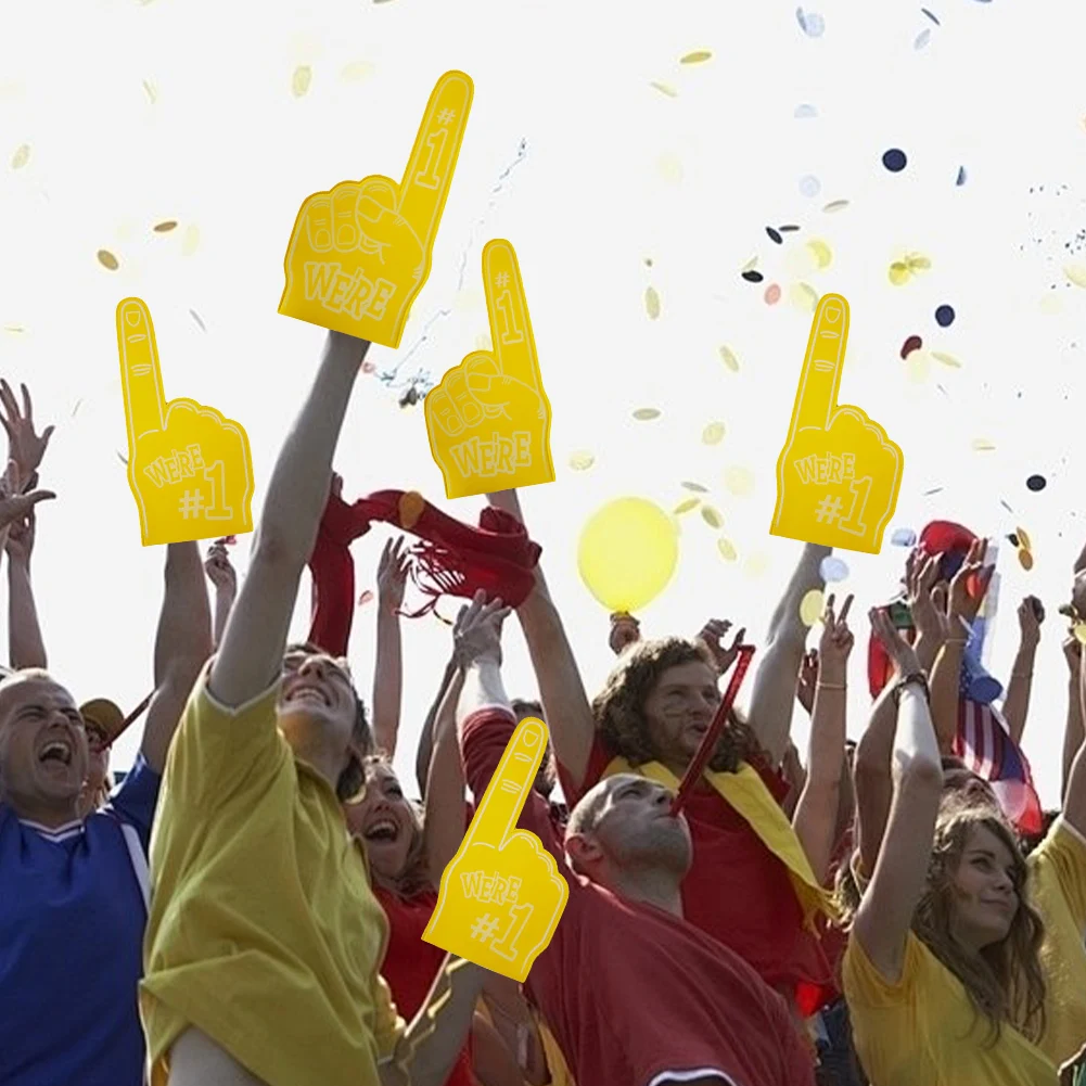 1PCS Cheering Event Gloves No. 1 Games Cheer Gloves Cartoon Giant Cheering No. 1 Finger for Cheering Cheerleading Celebration
