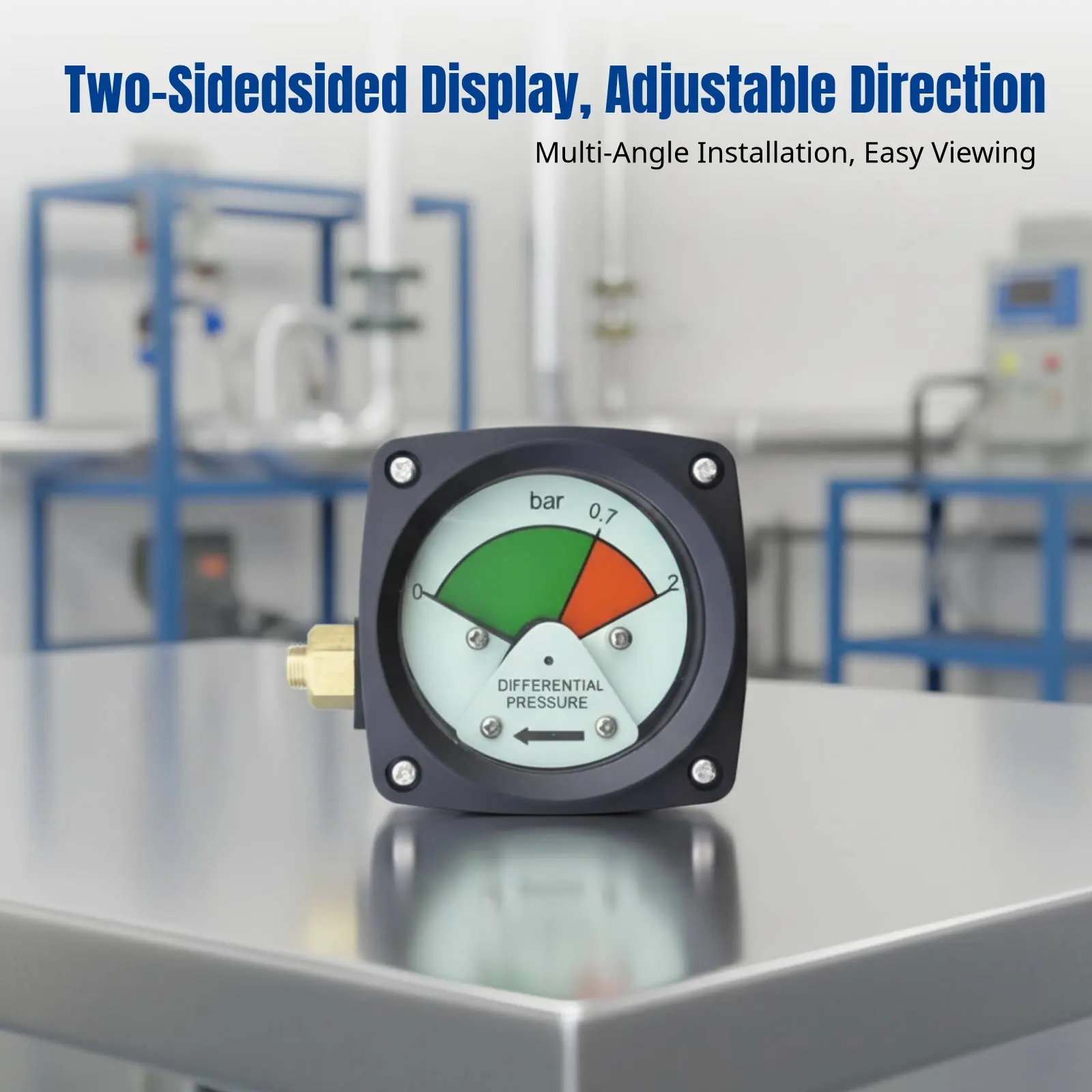 

Манометр дифференциального давления для фильтра сжатого воздуха, встраиваемый, с двухсторонним стрелочным дисплеем, выбор из нескольких моделей