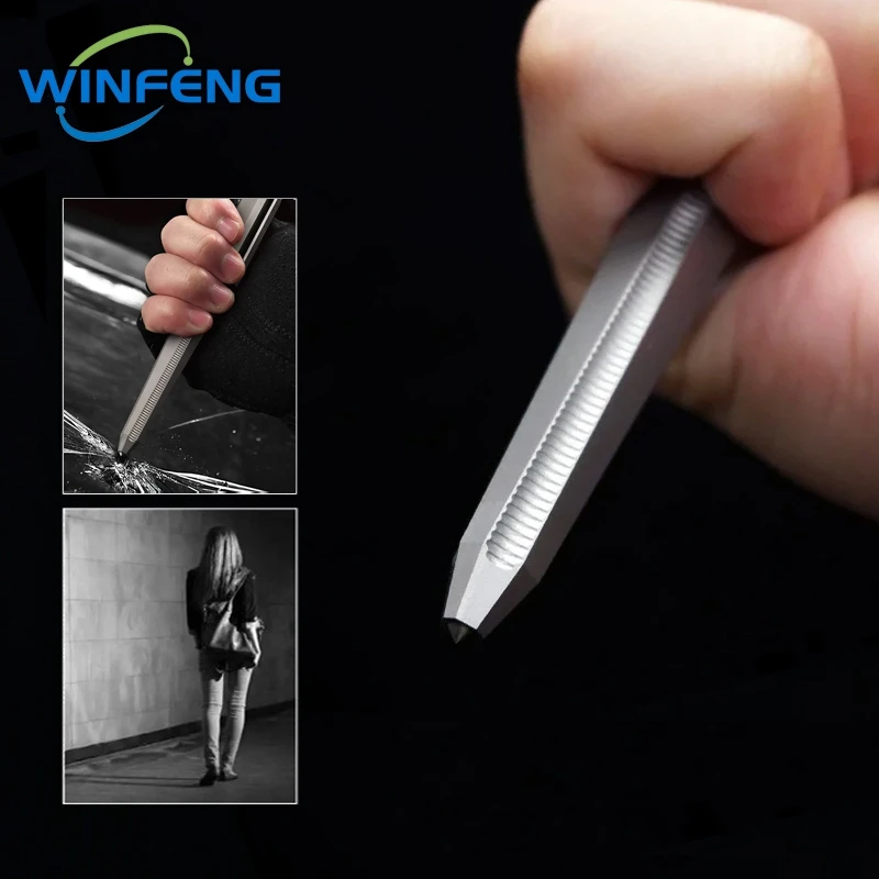 Titanium Alloy Self Defense Tactical Pen Signature Ballpoint Pen Student School Office Stationery Emergency Window Broken Cone