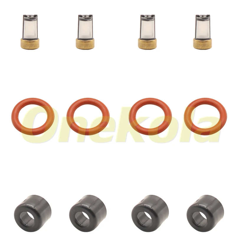 Fuel Injector Service Repair Kit Filters Orings Seals Grommets for 2004-2008 Toyota Corolla Matrix Pontiac Vibe 1.8 23250-22080