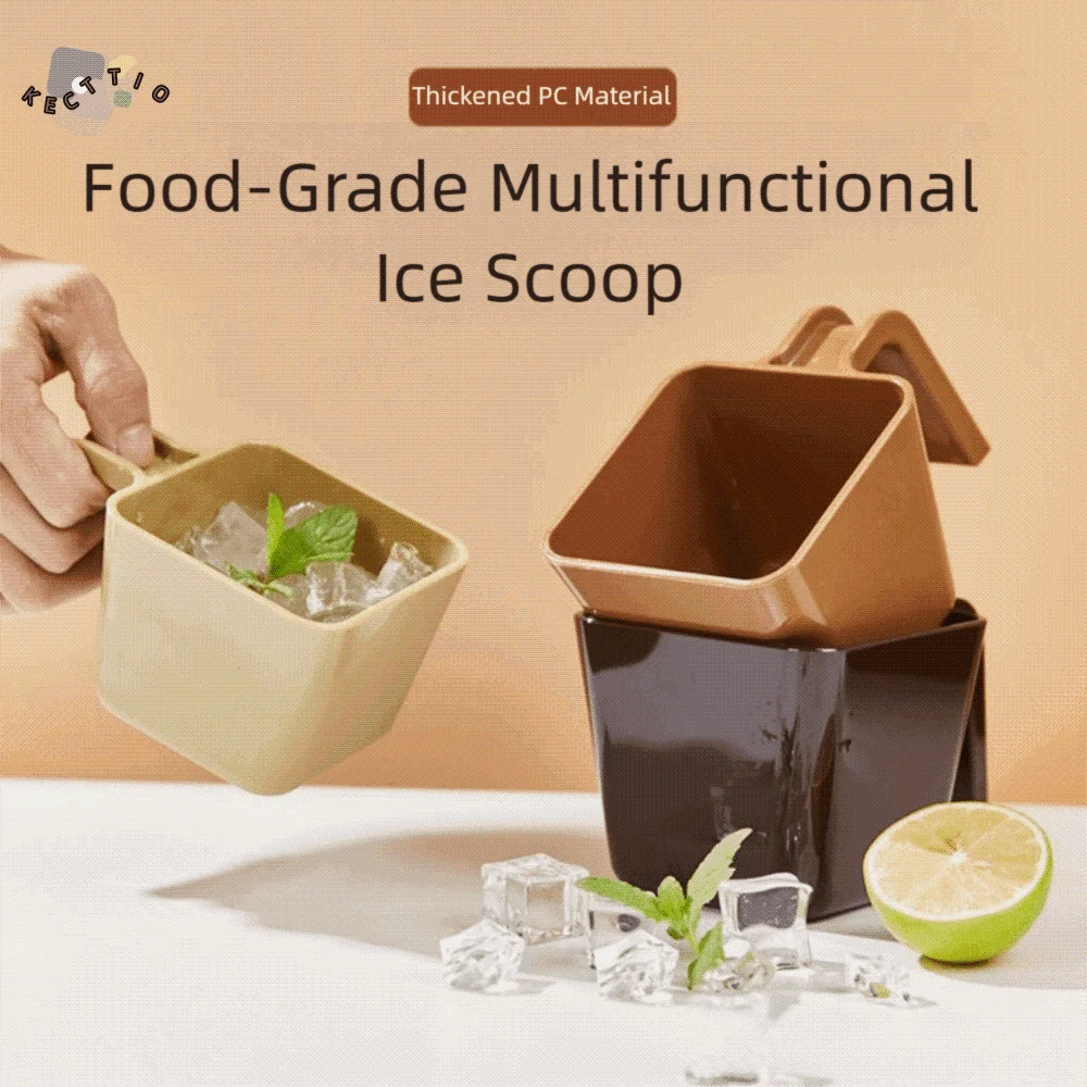 

Совок для льда квадратной формы, удобная ручка, пищевая лопата для льда, многофункциональная мерная чашка 350/470/590 мл, гаджет для кофейни