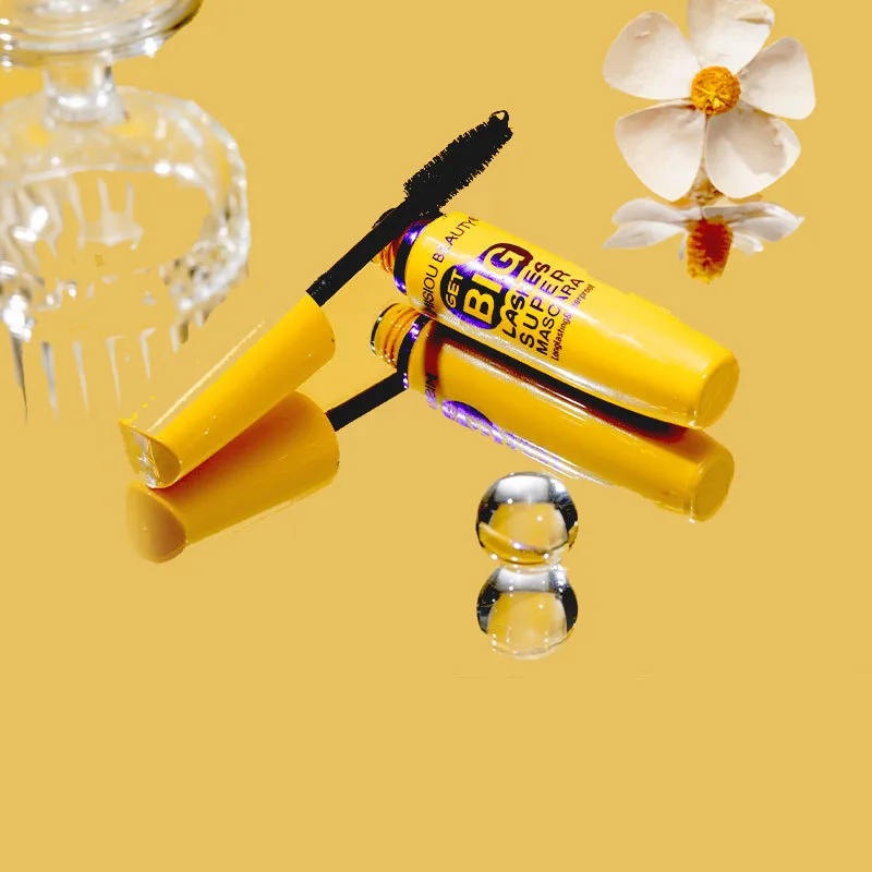 Dense Plump Type Quick Dry Waterproof Long Lasting Sweat Resistant Non Smudging Durable Black Mascara Naturally Curled Slender