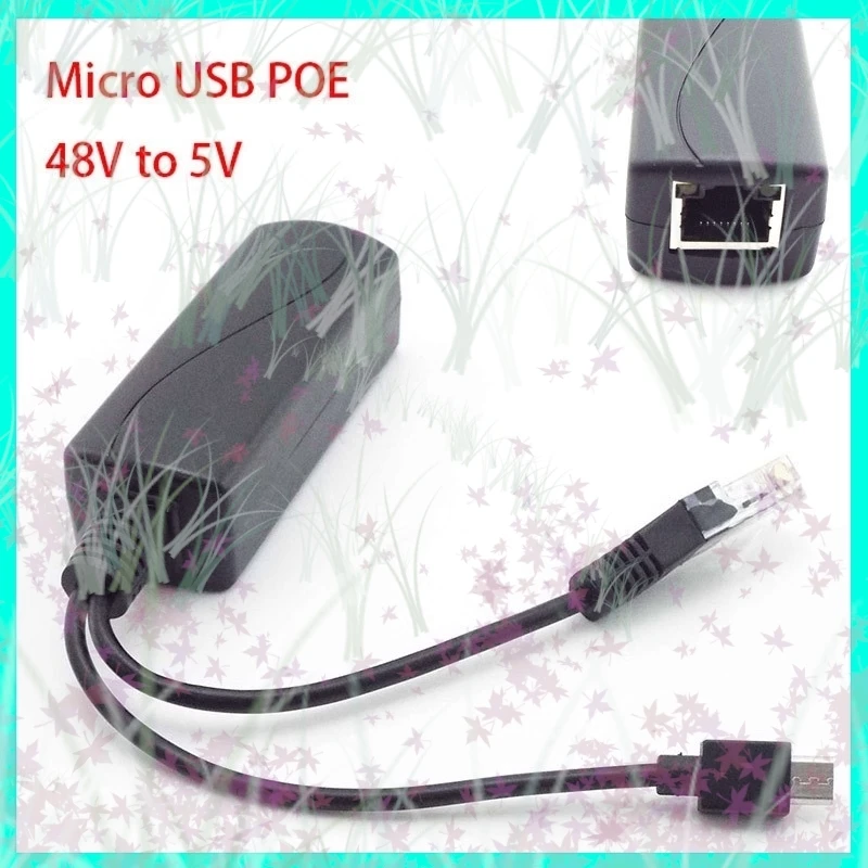 1/2/5pcs 48V To 5V POE Splitter Micro usb Power Over Ethernet Active Splitter Micro USB Plug for Raspberry Power Supply Cable E3