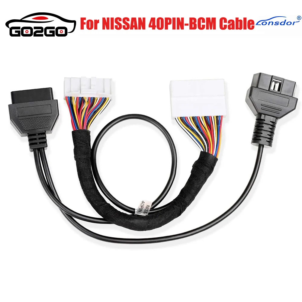 NISSAN 40PIN-BCM Cable For Nissan X-Trail T33/Pathfinder/Mitsubishi Outlander/Sylphy B18 Works With K518ISE K518S