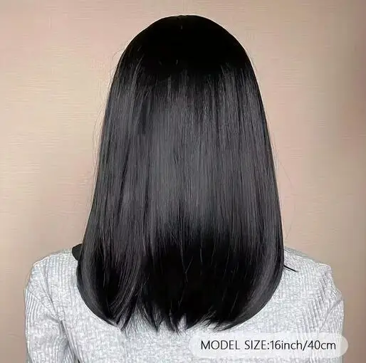 Рисунок 4 - Черный синтетический женский парик с челкой