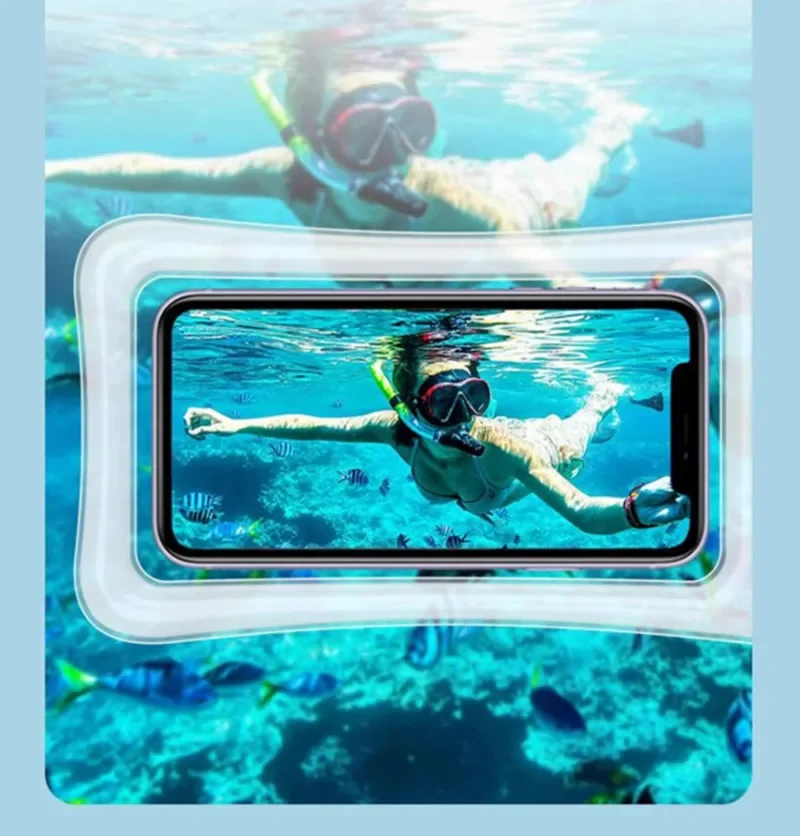 

Universal Swim Waterproof Transparent Phone Bag For iPhone 16 15 14 Pro Max Floating Airbag Samsung S24 S23 Xiaomi Huawei Cover