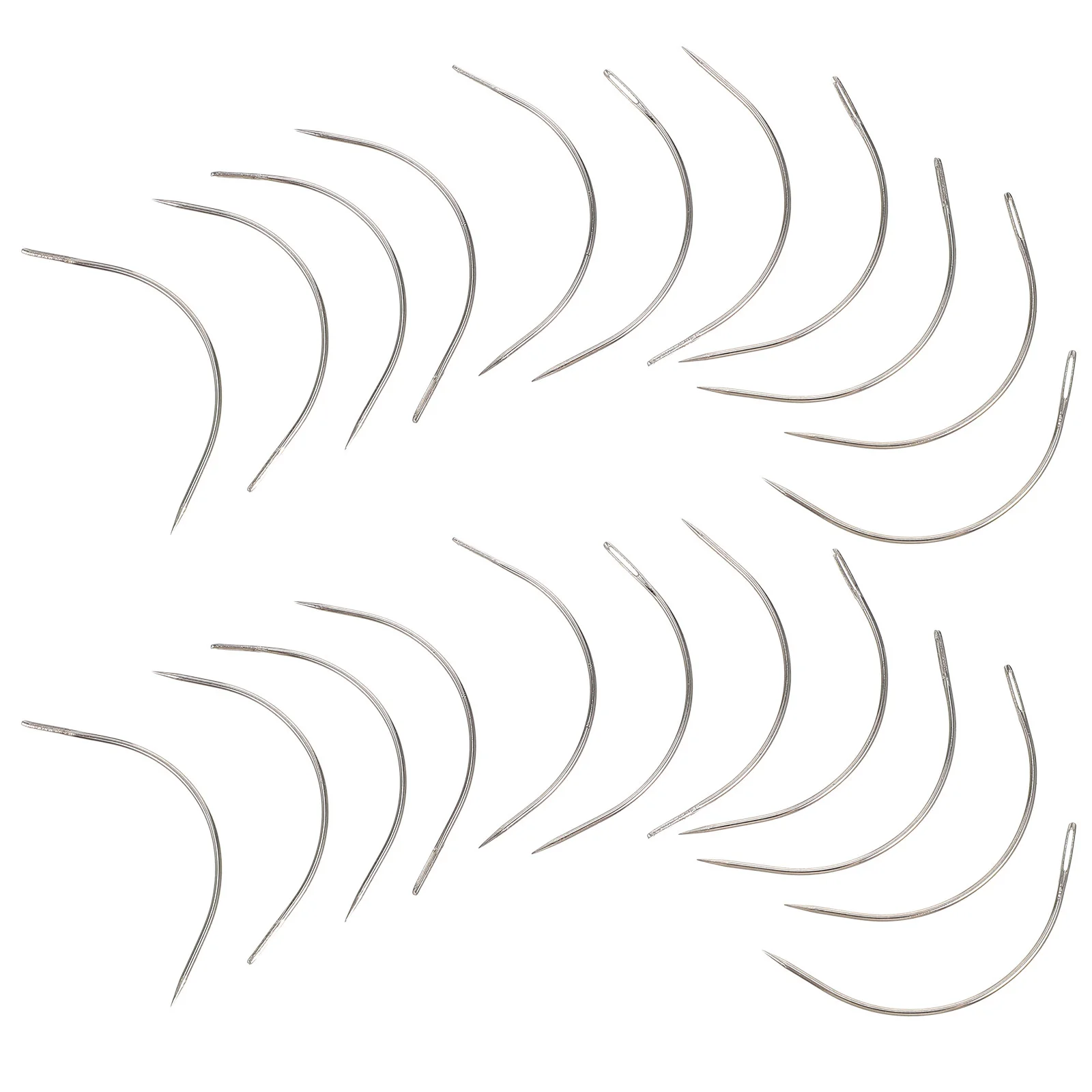 

100Pcs C Type Curved Sewing Needles Large Eye Tool for Working Hair Braiding Making Tapestry Upholstery Crafts Hand