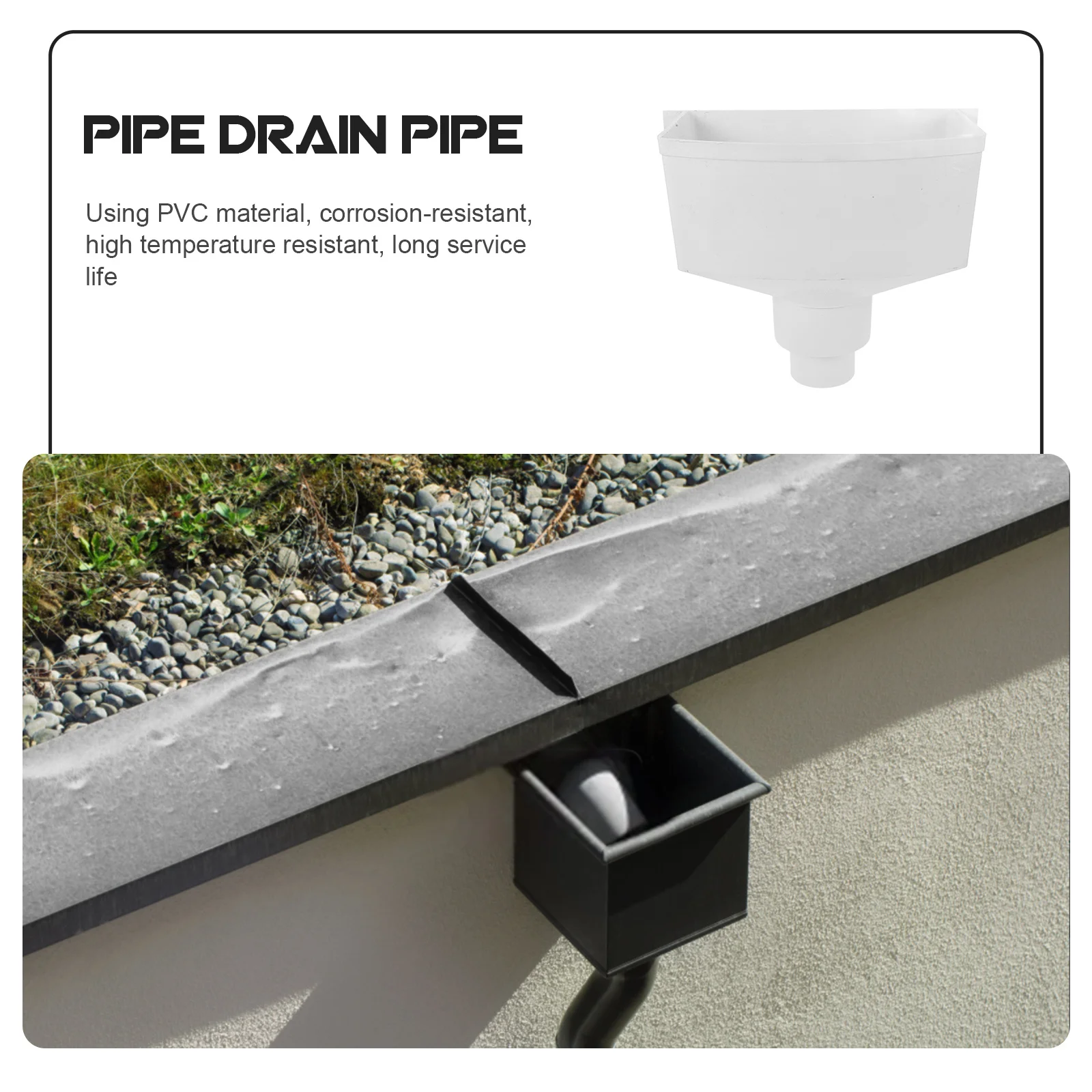 

Rainwater Pipe Adapter Sturdy Gutter Downspout Connector Wide Mouth Design Rainwater Drainage Connector Gutter Downspout Adapter