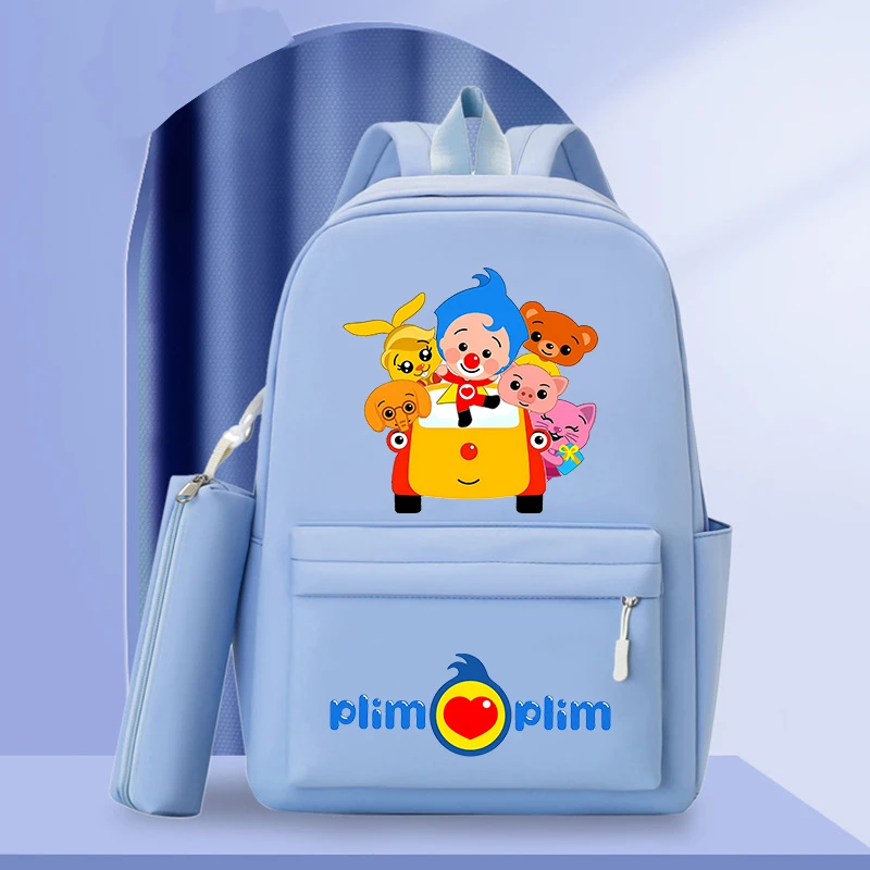 Plims palhaço mochila para estudante menina menino adolescente mochila casual kawaii saco de escola viagem mochila presente