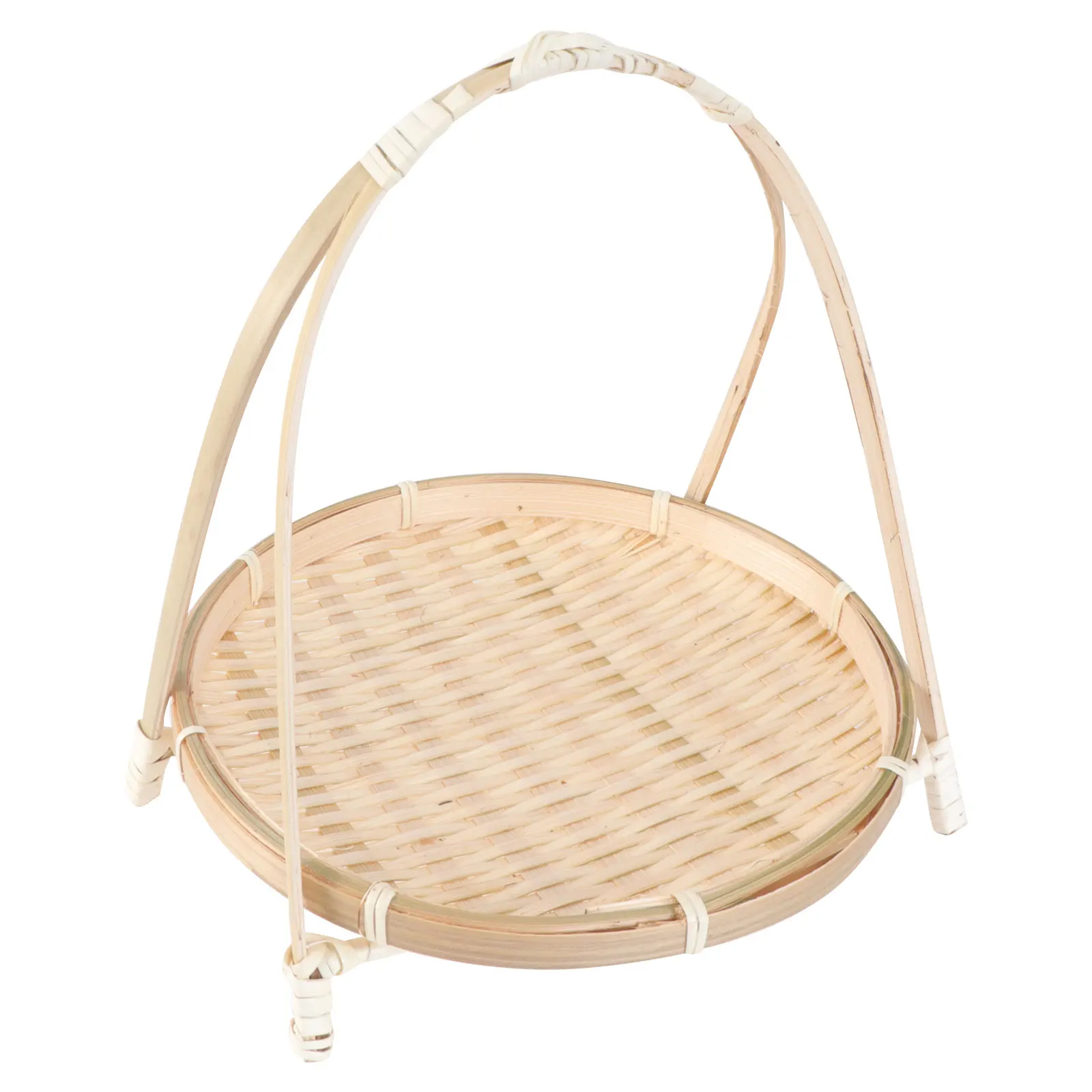 

Bamboo Storage Basket Eco Friendly H made Woven Round Creative Egg Holder Baby Food Containers Gift Packaging Home
