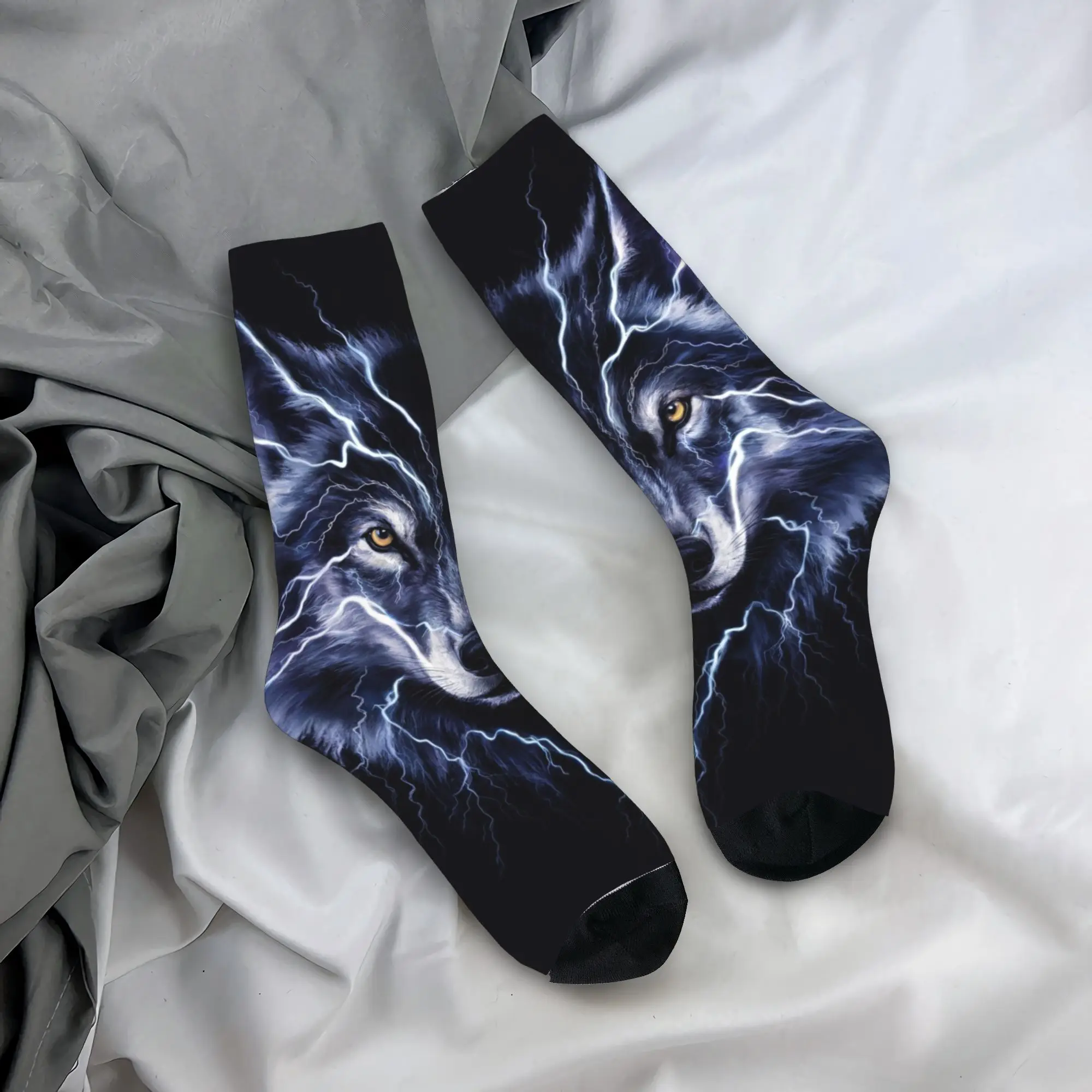 

Wolf Warrior Fantasy Stockings Funny Socks Women Men Breathable Socks Autumn Sports Graphic Anti Sweat Socks Birthday Gift