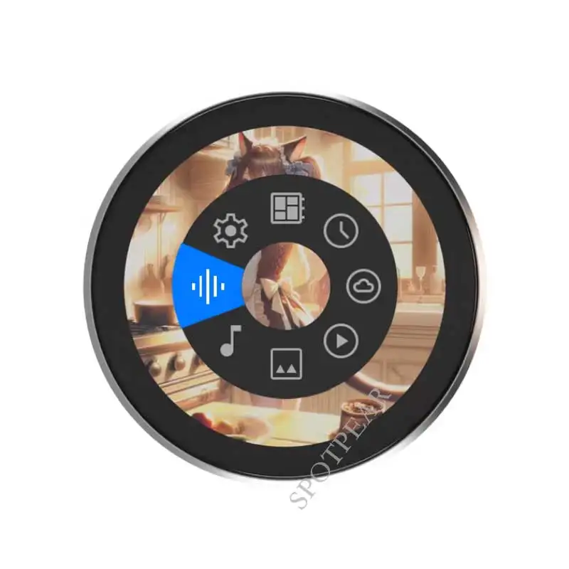 DeepSeek AI Voice Chat BOX EPS32-S3 1.8 inch Round LCD Display Touch WIFI AIDA64 Secondary Screen /Video MP3 /Photo