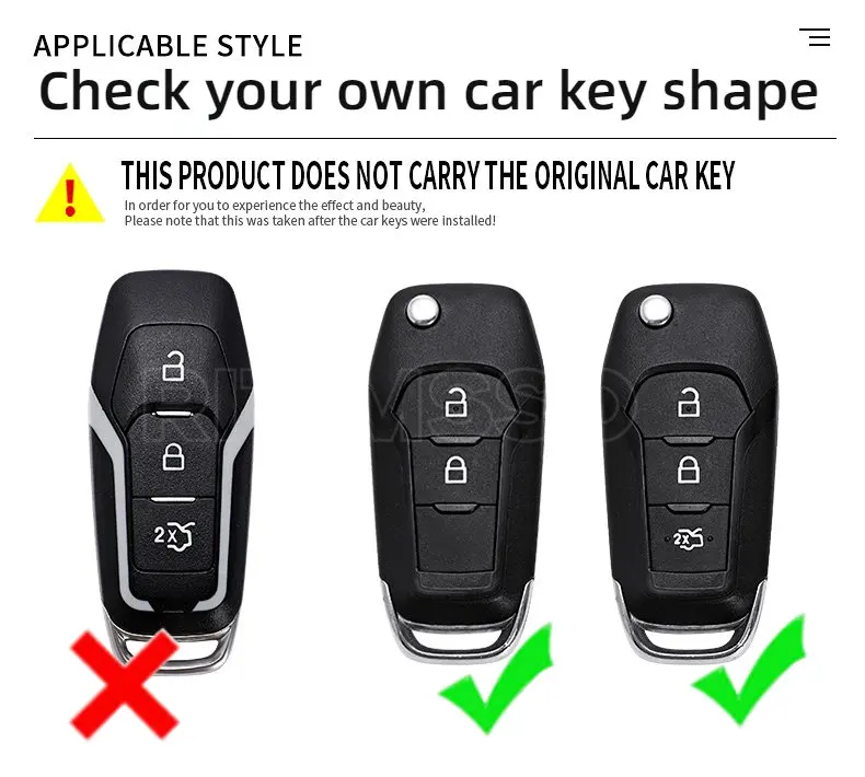 الكربون Filp سيارة مفتاح بعيد غطاء لفورد فيجو 2017 مونديو 5 Ecosport فييستا Mk8 ايفرست رينجر فيوجن كوغا مرافقة F150 #2